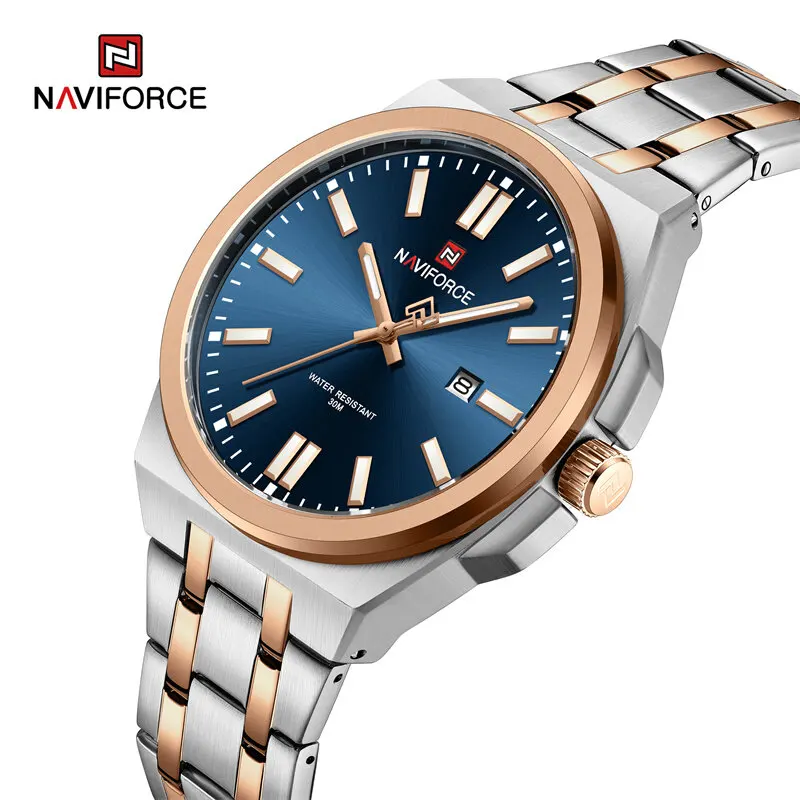 Naviforce NF9226 Blue Dial Two-tone Men's Watch